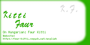 kitti faur business card